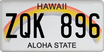 HI license plate ZQK896