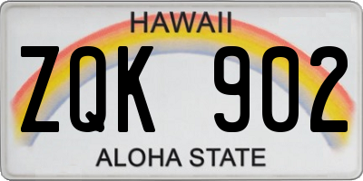 HI license plate ZQK902