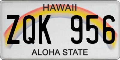 HI license plate ZQK956