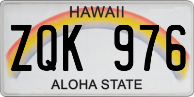 HI license plate ZQK976