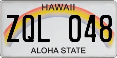 HI license plate ZQL048