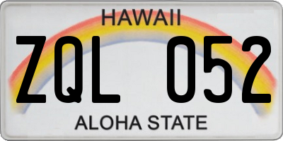 HI license plate ZQL052