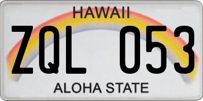 HI license plate ZQL053