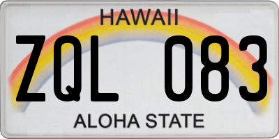 HI license plate ZQL083
