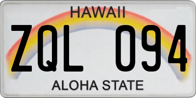 HI license plate ZQL094