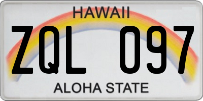 HI license plate ZQL097