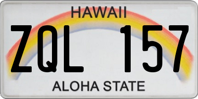 HI license plate ZQL157