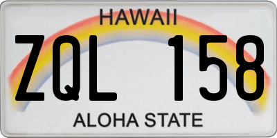 HI license plate ZQL158
