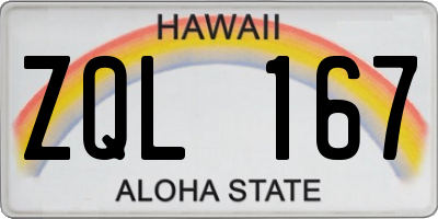 HI license plate ZQL167