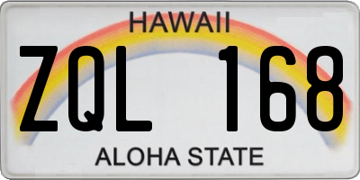 HI license plate ZQL168