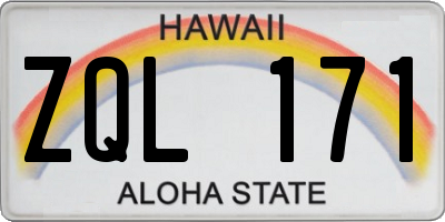 HI license plate ZQL171