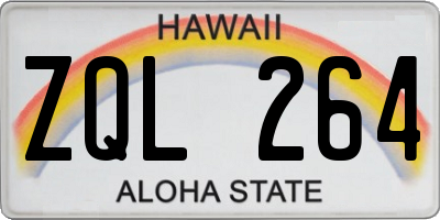 HI license plate ZQL264