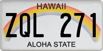 HI license plate ZQL271