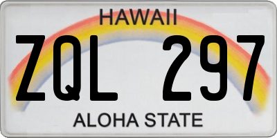 HI license plate ZQL297