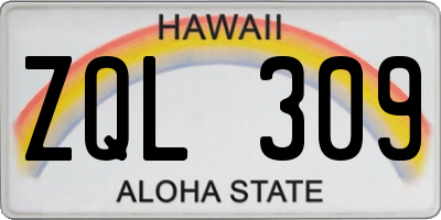 HI license plate ZQL309