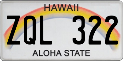 HI license plate ZQL322