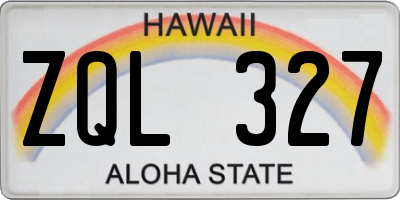 HI license plate ZQL327
