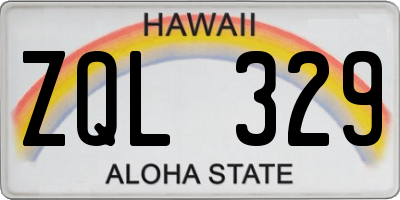 HI license plate ZQL329