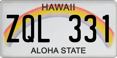 HI license plate ZQL331