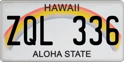 HI license plate ZQL336