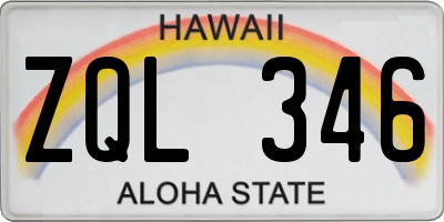 HI license plate ZQL346