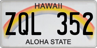 HI license plate ZQL352