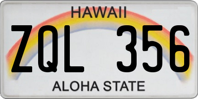 HI license plate ZQL356