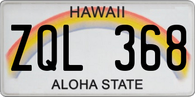 HI license plate ZQL368