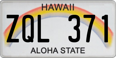 HI license plate ZQL371