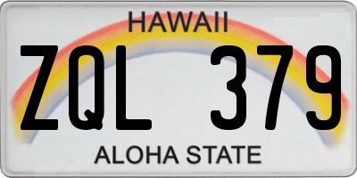 HI license plate ZQL379