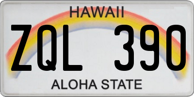 HI license plate ZQL390