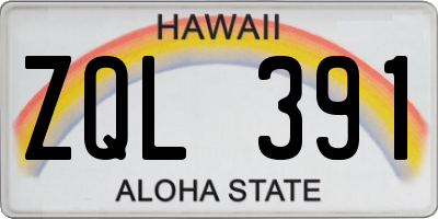 HI license plate ZQL391