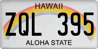 HI license plate ZQL395