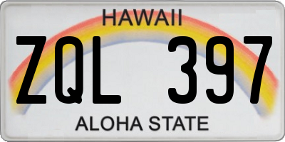 HI license plate ZQL397