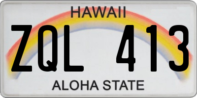 HI license plate ZQL413
