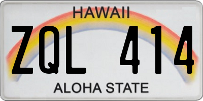 HI license plate ZQL414