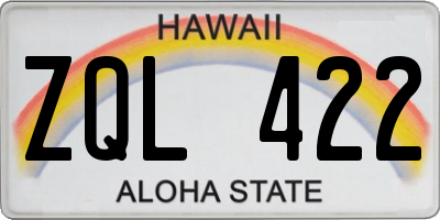 HI license plate ZQL422