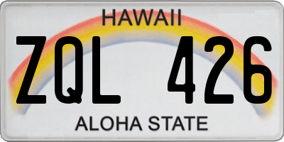 HI license plate ZQL426