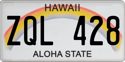 HI license plate ZQL428