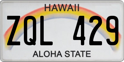 HI license plate ZQL429