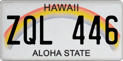 HI license plate ZQL446
