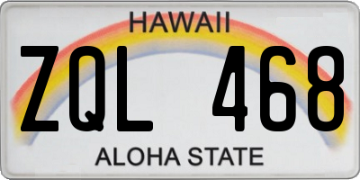 HI license plate ZQL468