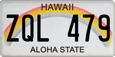 HI license plate ZQL479
