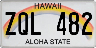 HI license plate ZQL482