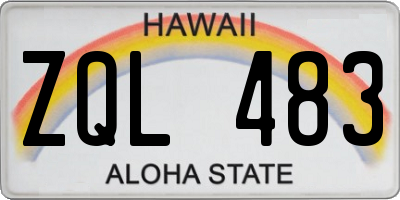 HI license plate ZQL483