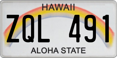 HI license plate ZQL491
