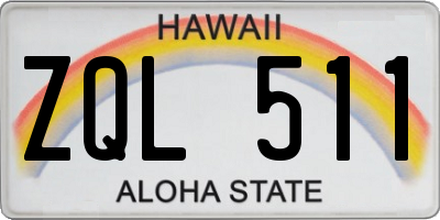 HI license plate ZQL511