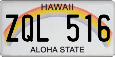 HI license plate ZQL516