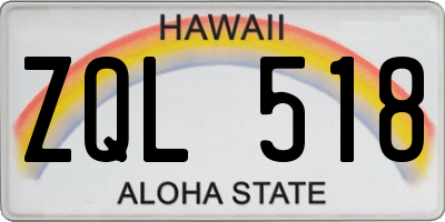 HI license plate ZQL518