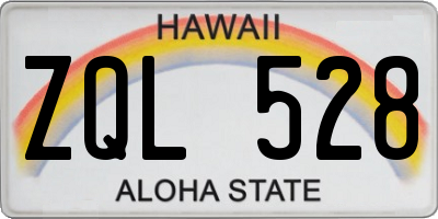 HI license plate ZQL528